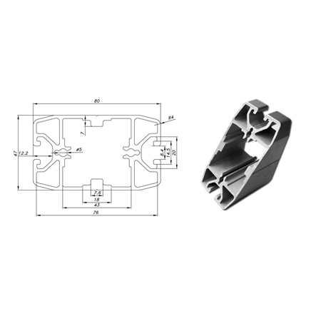 Nhôm định hình PTP 4780-8