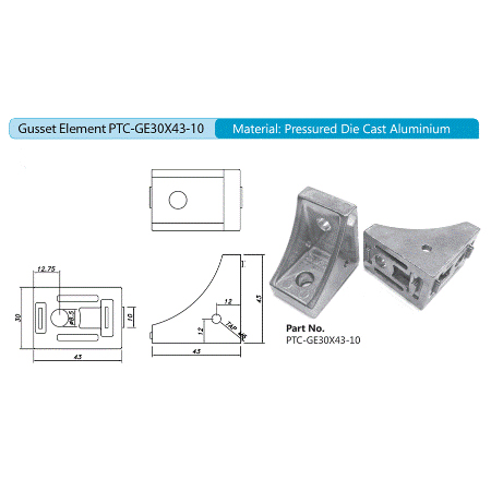 Gusset Element PTC-GE30X43-10