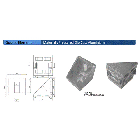 Gusset Element PTC-GE4040G-8